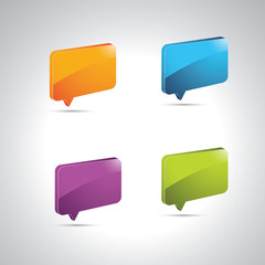 3d bubble speech vector