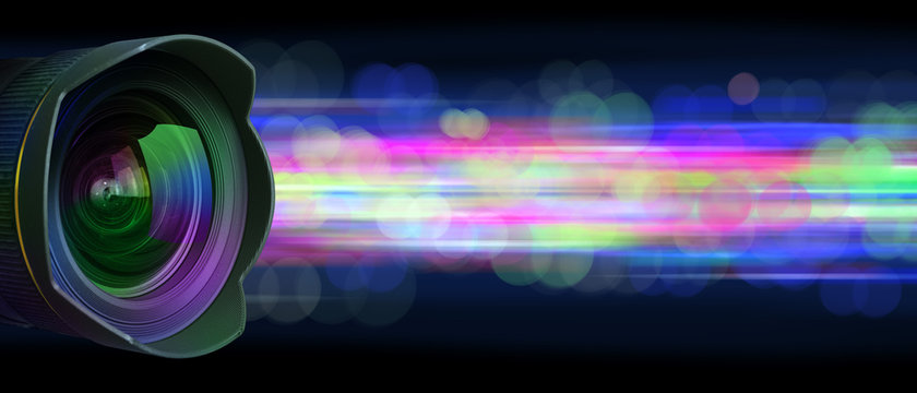 Camera lens with bokeh effect