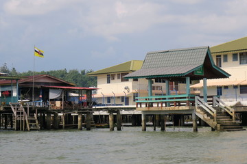 The world's largest water settlemant 「Kampung Ayer」in Brunei ブルネイ　カンポンアイール