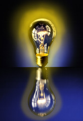 Bulb with reflection