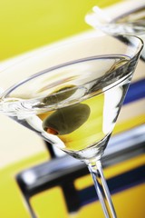 Glass of Olive Martini