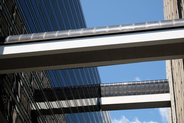 Low angle view of modern building facade