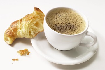 Coffee and croissant