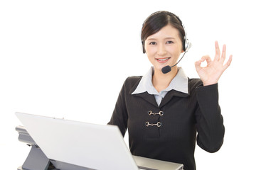 笑顔のオペレーター