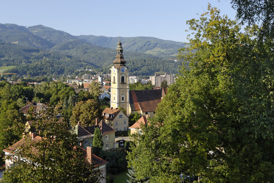 Church St Jakob Leoben in the Mur valley Styria Austria
