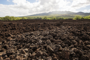 Volcanic rock from lava flow in south Maui