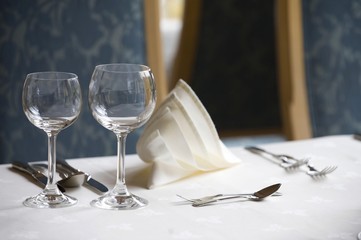 Decorated table in a hotel