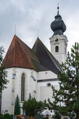 Fototapeta na wymiar Exterior View of the Parish Church of St. Georgen