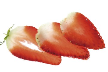 Slices of a strawberry