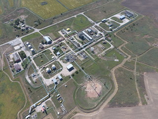 The separation system, top view. Aerophotographing station separation and dehydration.