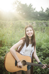 Young lady musician