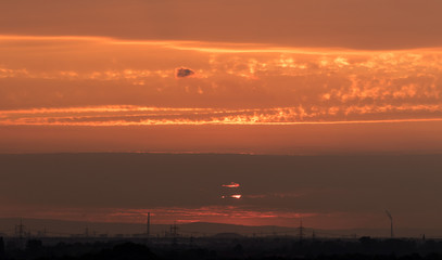 Feuerroter Abendhimmel