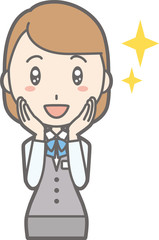 Illustrations of women clothed in uniforms