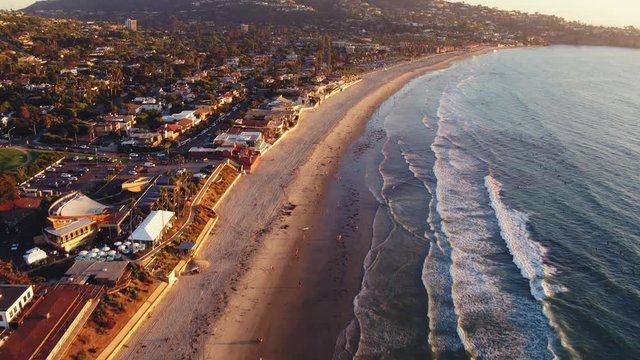 Aerial View Of California Beach Coastline, La Jolla California 