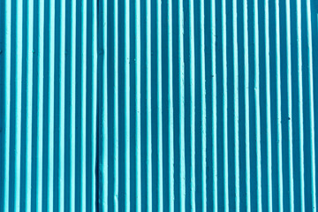 Blue corrugated metal sheet background and texture surface