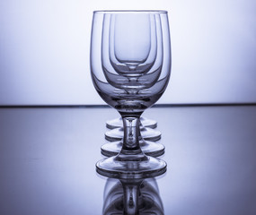 Four wine glasses