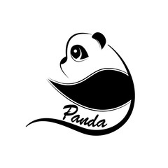  panda logo design vector.