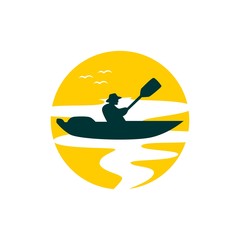Kayaking Logo Illustration