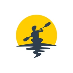 Foto op Canvas Kayaking Logo Illustration © vectorich