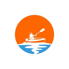 Kayaking Logo Illustration