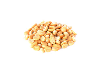 Coffee beans on white background