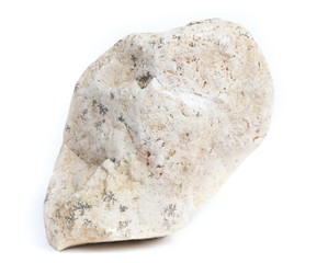 Obraz premium Single natural stone on white background, close-up
