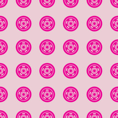 Car wheel vector illustration on a seamless pattern background