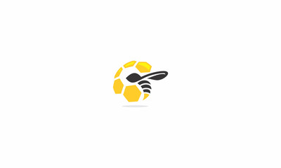 bee emblem symbol icon vector logo