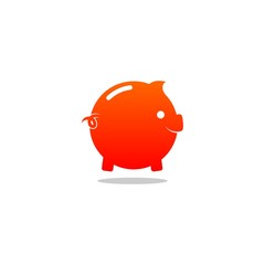 piggy bank vector logo