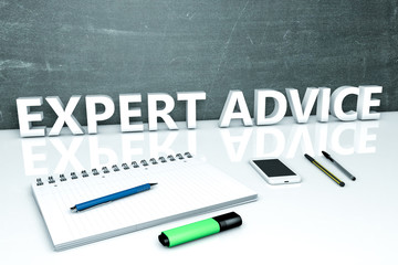 Expert Advice text concept