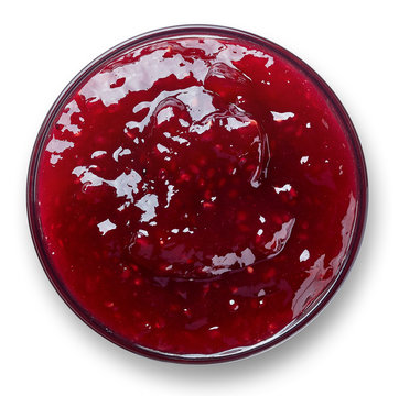 Naklejki Bowl of raspberry jam