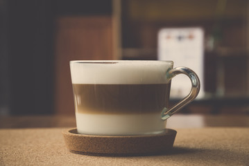 Latte macchiato coffee