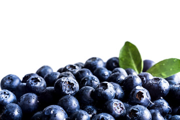 Close up of Juicy and fresh blueberries, Macro, Healthy eating