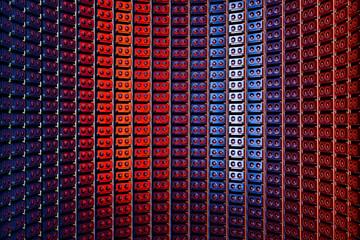 design element. 3D illustration. rendering. cryptocurrency mining farm. bitcoin and altcoins mining. graphic cards rig for Cryptocurrency mining