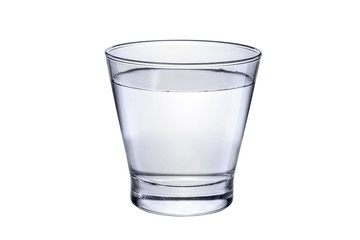 Clean water glass isolated with clipping path