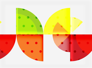 Circle elements on black background