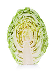 Obraz premium pointed cabbage isolated on white background