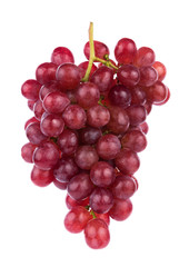 Ripe red grape isolated on white background