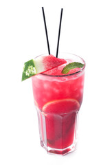 tasty watermelon drink in glass