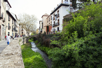 Fototapeta na wymiar Beautiful view of the Albaicin in Granada, Andalusia
