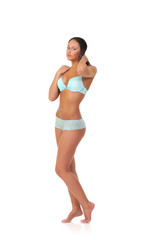Fototapeta premium brunette in sexy lingerie