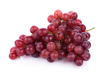 Ripe red grape isolated on white background - Powered by Adobe