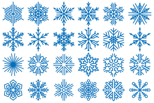Snowflake Vector Ornaments Set 10