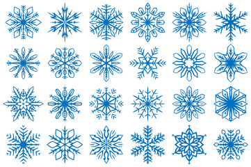 Snowflake Vector Ornaments Set 11