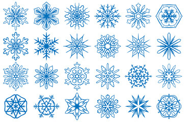 Snowflake Vector Ornaments Set 12