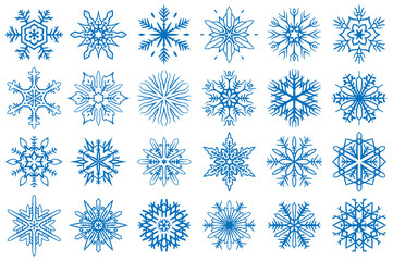 Snowflake Vector Ornaments Set 13