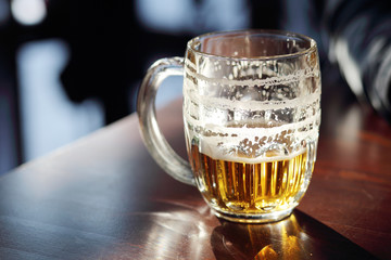 blass of fresh beer