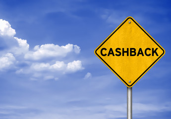 Cashback - road sign concept