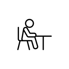 man at the table icon