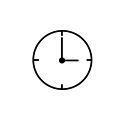thin line clock icon